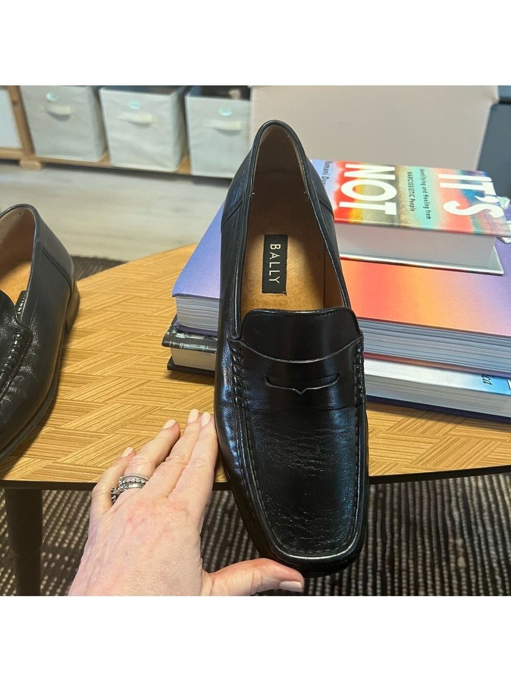 Bally Classic Black Slip-On Loafers Elegant Design (Gently worn) - Picture 11 of 12